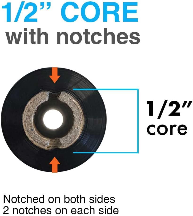 6 Rolls 4.33" X 243' (110Mm X 74M) Black Premium Resin-Enhanced Wax Thermal Transfer Ribbon Compatible with Zebra Gc420T, Gk420T, Gx420T, Gx430T, TLP2442, TLP2844, ZD220, Zd421T Printers