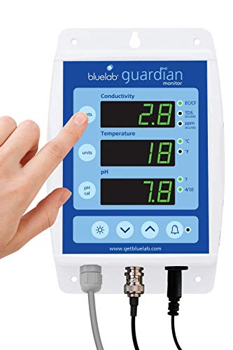 Bluelab Guardian Monitor Wi-Fi for Real-time pH, Temperature, and Conductivity (TDS) Measurements in Water with Calibration, 3 in 1 Digital Nutrient Meter for Hydroponic Systems and Indoor Plant Grow