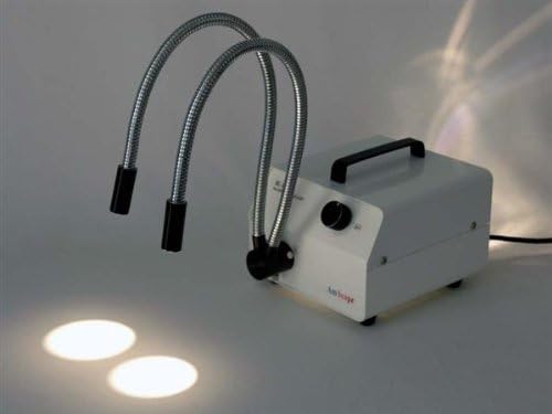 AmScope HL150-AY-1 150W Fiber Optic Dual Gooseneck Microscope Light Illuminator