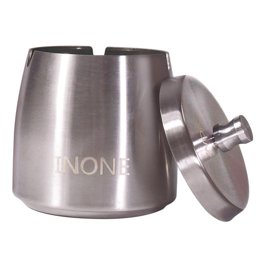 Ashtray with Lid for Cigarette, Stainless Steel Smokeless Odorless Windproof Ashtrays for Home Office Tabletop Outside Patio Outdoor Balcony(3.54"x3.0"x3.38")