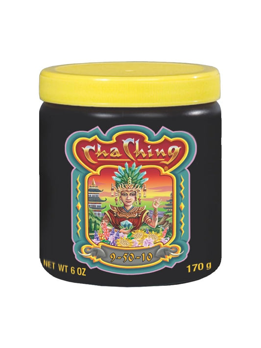 FoxFarm Cha Ching Soluble Fertilizer, Water Soluble High-Phosphorus Fertilizer, Supports Late Harvest Stage - Outdoor Flowers, Fruiting Plants, Containers and Bed Areas, NPK 9-50-10 (6 oz)