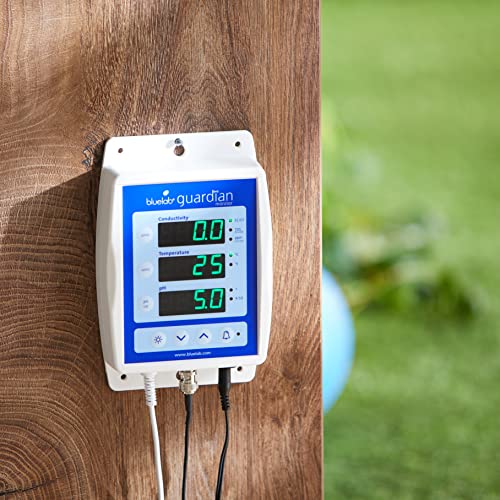 Bluelab Guardian Monitor Wi-Fi for Real-time pH, Temperature, and Conductivity (TDS) Measurements in Water with Calibration, 3 in 1 Digital Nutrient Meter for Hydroponic Systems and Indoor Plant Grow