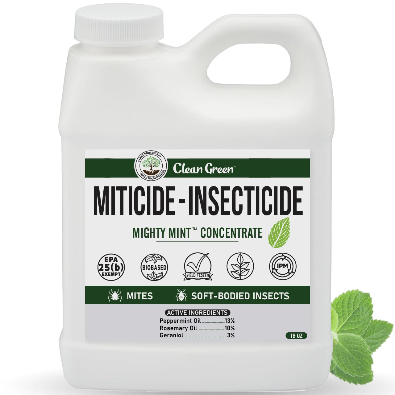 Miticide Insecticide – Botanical Concentrate for Spider Mites, Aphids, Disease, and Insects - OMRI Listed for Organic Use (128 oz)