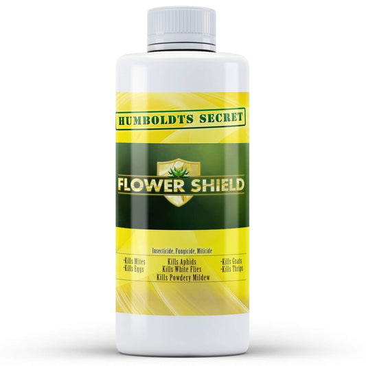 Humboldts Secret Flower Shield | Insecticide, Pesticide, Miticide, Fungicide | Bug Spray for Plants | Spider Mite & Powdery Mildew Control | Indoor & Outdoor | Houseplant & Garden | 8 Ounce