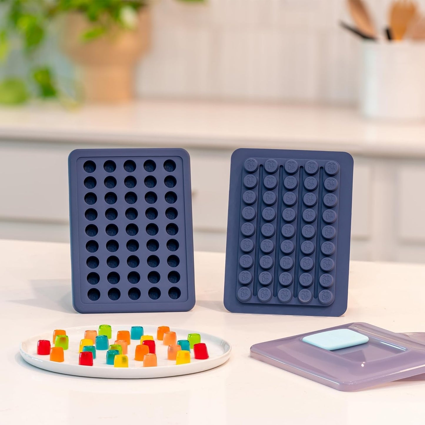 Magical Butter Gummy Making Kit – Gummy Maker with Blue Raspberry & Cherry Mix, 10 mL & 2 mL Silicone Molds – Easy, No-Stick Candy Making Supplies