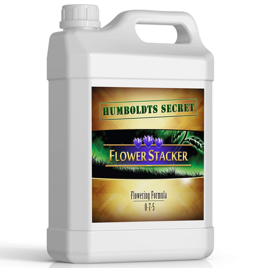 Humboldts Secret Flower Stacker | 0-7-5 Bloom Booster with Vitamin B1 | High Phosphorus Potassium Flowering Nutrients | Potting Soil Hydroponics Coco | Indoor & Outdoor Plants | 32 Ounce