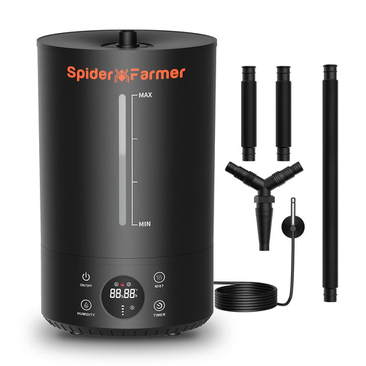 Spider Farmer 16L/4.2Gal Humidifier 1400ML/H Output for Grow Tent 2000 Sq.ft Large Room Plant Multi Extendable Hoses Splicing and Humidity Sensor Probe Cool Mist Quiet for Bedroom Greenhouse Indoor