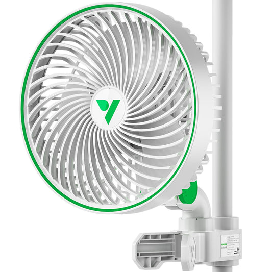 VIVOSUN AeroWave E6 Gen2, Grow Tent Clip Fan 6”, EC Motor, Smart Control, Powerful Oscillating Fan, Local Timer, Weatherproof IP54, for Hydroponics Circulation Cooling, Black