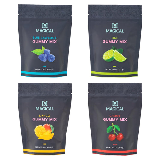 Magical Butter Normal Gummy Mix 4 Pack – Watermelon & Orange – Easy, Warm-Water Candy Mix for Homemade Gummies