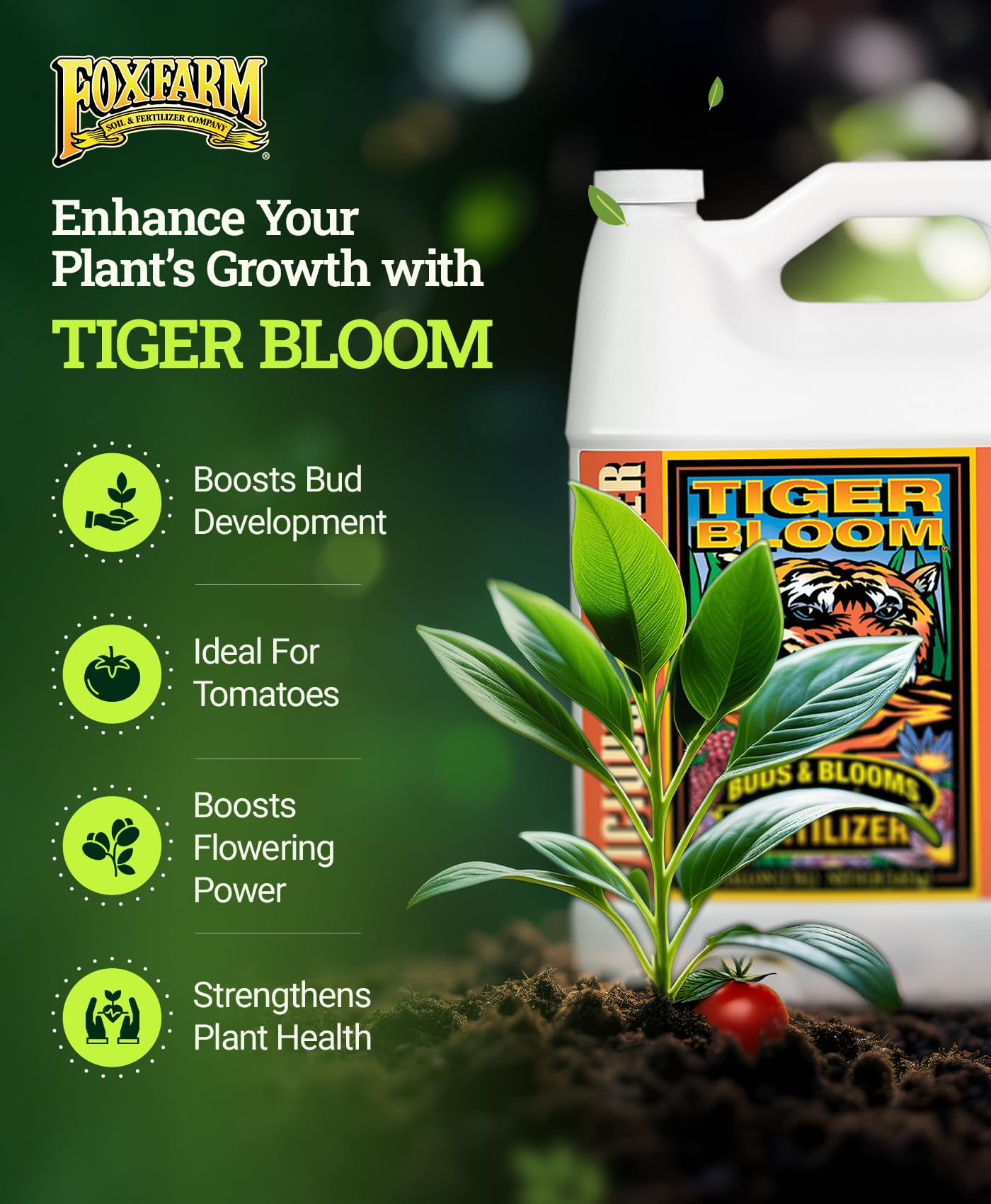 FoxFarm Fertilizer Soil Trio Liquid Nutrient: Tiger Bloom, Grow Big, Big Bloom Gallon Bottles - (Pack of 3-1 Gallon)