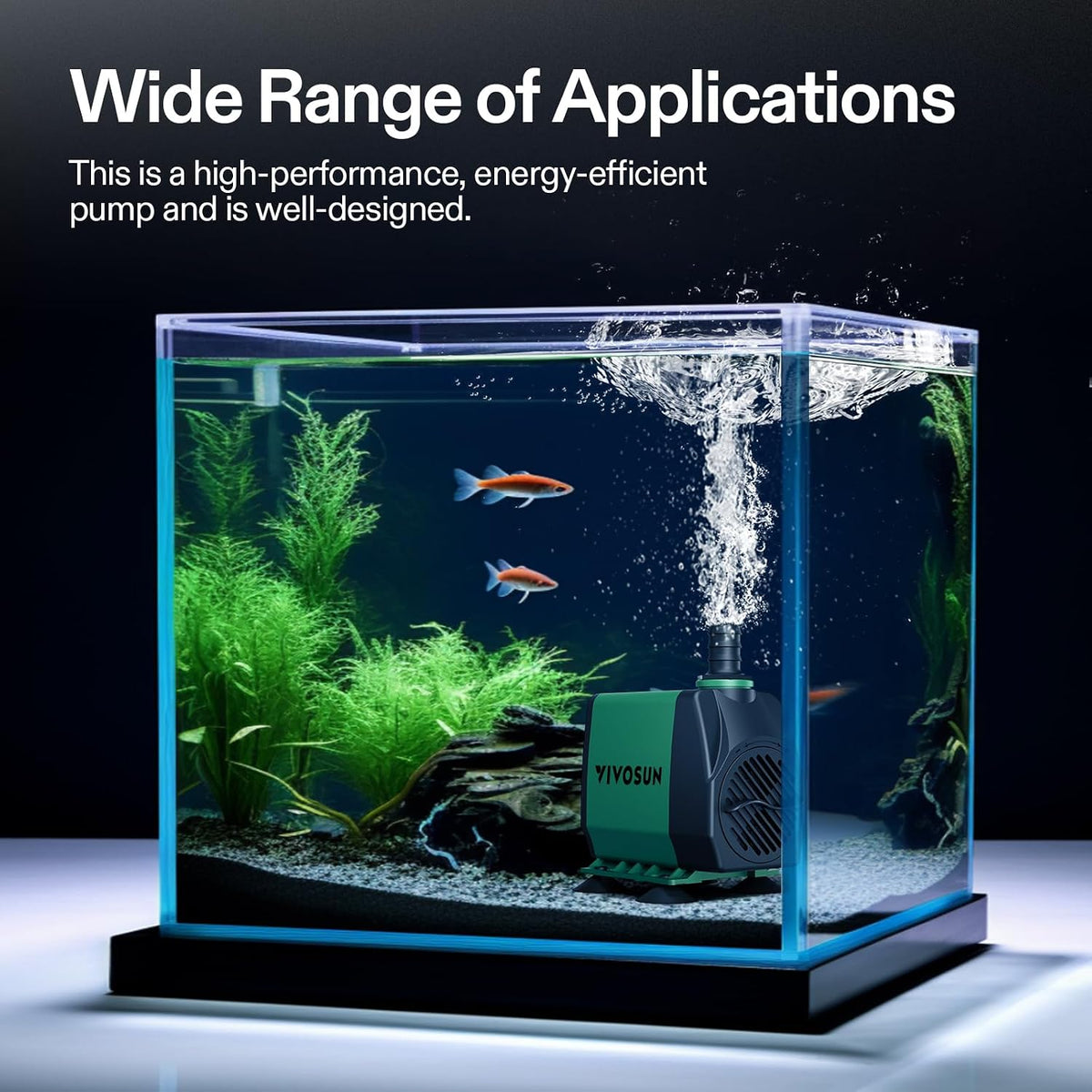 VIVOSUN Submersible Fountain Water Pumps, Multiple Options