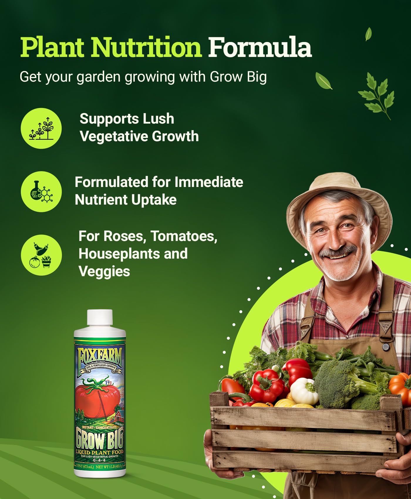 FoxFarm Fertilizer Soil Trio Liquid Nutrient: Tiger Bloom, Grow Big, Big Bloom Gallon Bottles - (Pack of 3-1 Gallon)
