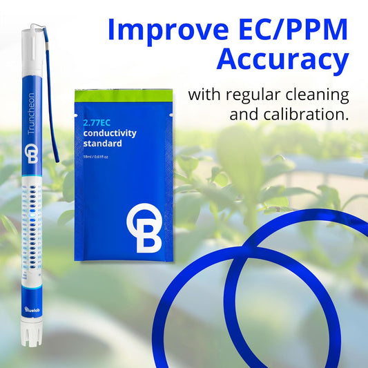 Bluelab EC 2.77 Conductivity Calibration Solution - Easy Calibration for pH Pens, pH Meters and Probes - Compatible with Bluelab Conductivity Probes - 30 Sachet Box, 18ml Each