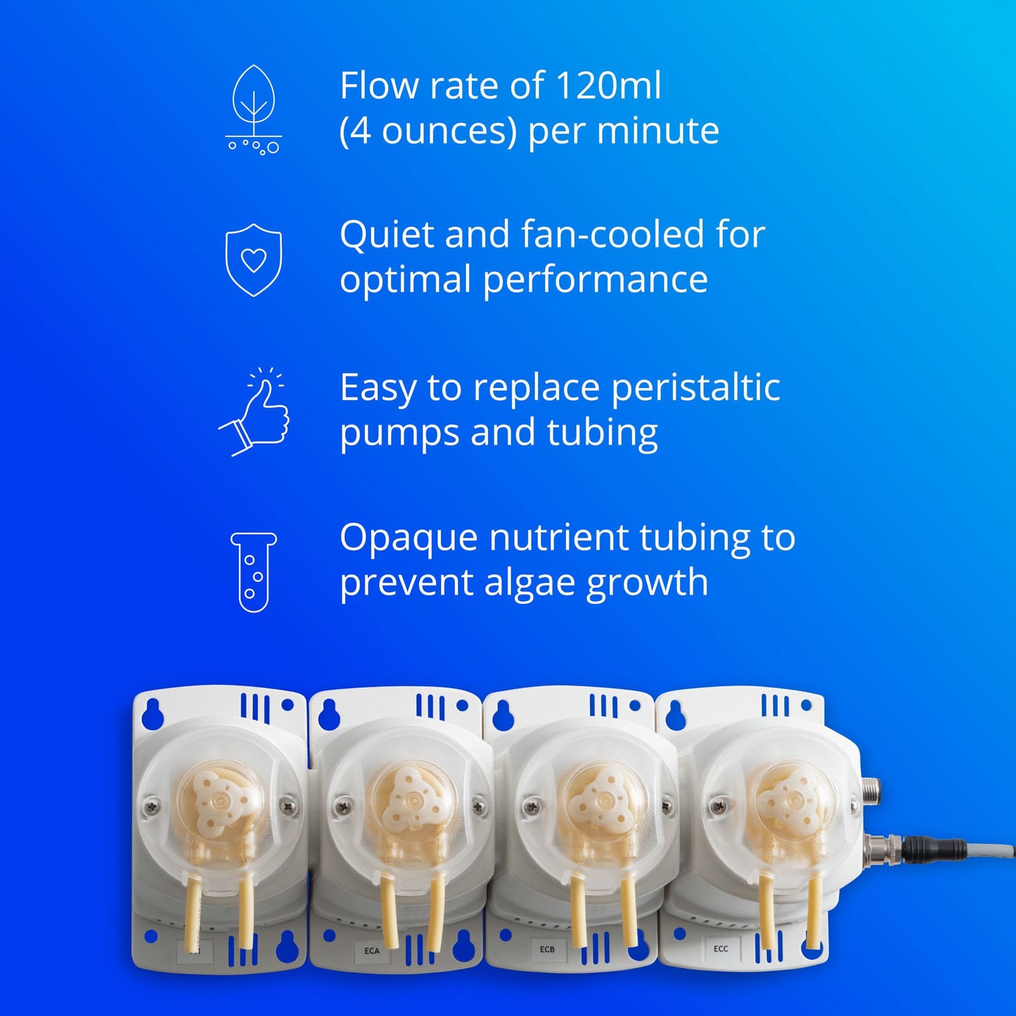 Bluelab PERIPODM4 Peripod M4 for Pro Controller, Dosing for pH and Nutrient (TDS), 4 Pumps with Accessories (Pro Controller Sold Separately), Tool for Hydroponic System and Indoor Plant Grow