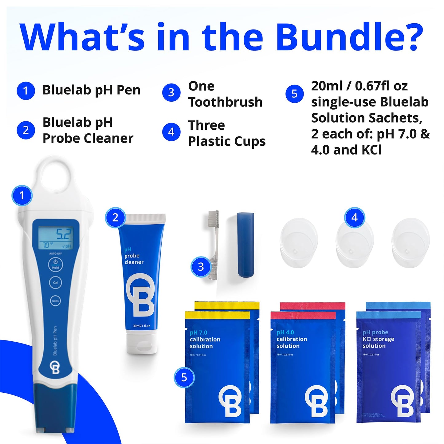 bluelab pH Pen - ± 0.1 pH Accurate, Durable Double Junction Probe, Waterproof & Floats, Auto Temperature Compensation, Easy Calibration - Made in NZ
