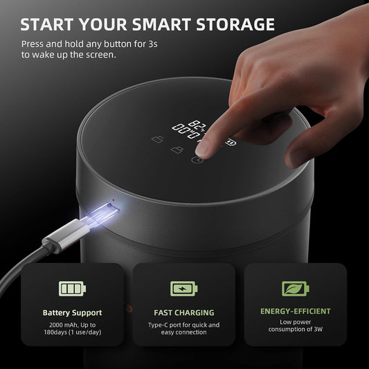 Spider Farmer Smart Curing Jar 2L Vacuum Container for Fresh Storage