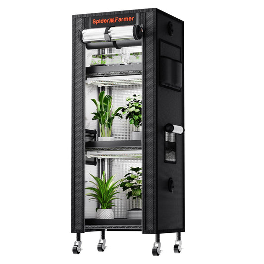 Spider Farmer 4 Tier Plant Stand with Grow Lights Indoor Greenhouse Shelf