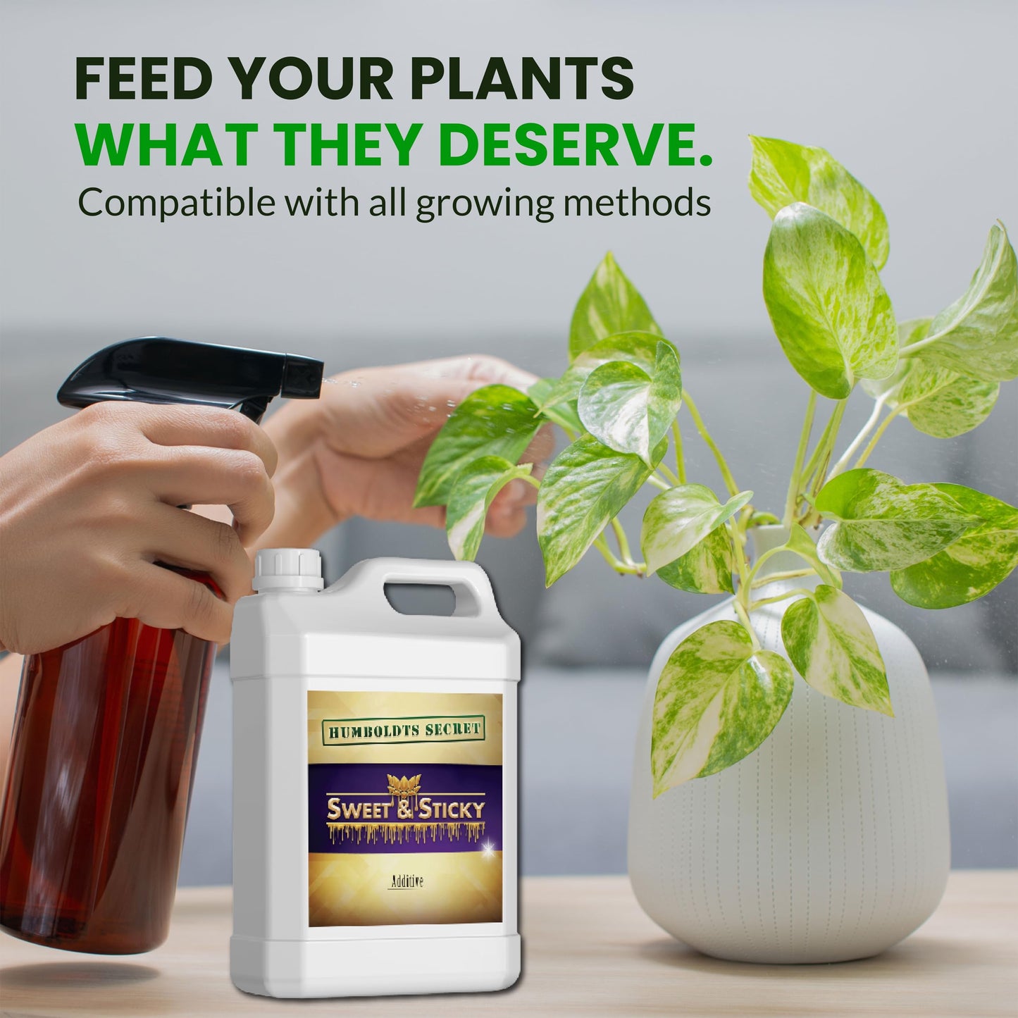 Humboldts Secret Sweet & Sticky Carbohydrate and Saccharide Plant Energy Additive | Indoor and Outdoor Plant Nutrients Enhancer for Growth and Aroma | Boosts Flavor and Resin Development | 32 Ounce