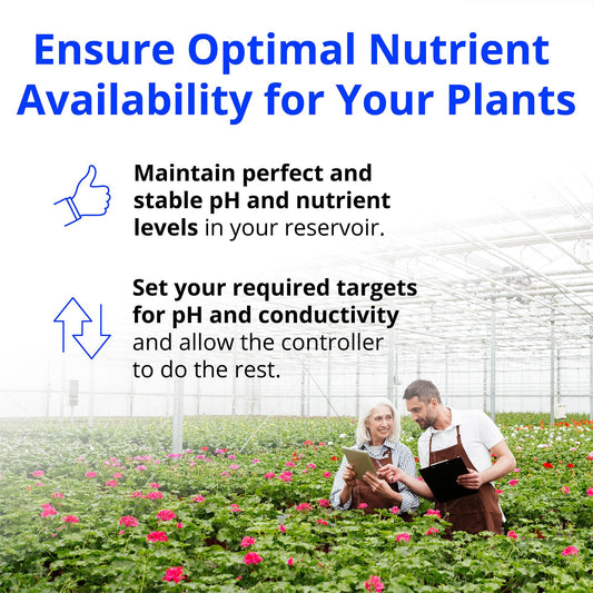 Bluelab Pro Controller Wi-Fi Fully Automated 24/7 Digital Monitor for Hydroponics Multi-Nutrient & pH Dosing with EC Temperature Probe and Edenic Remote Monitoring Essential for Agriculture