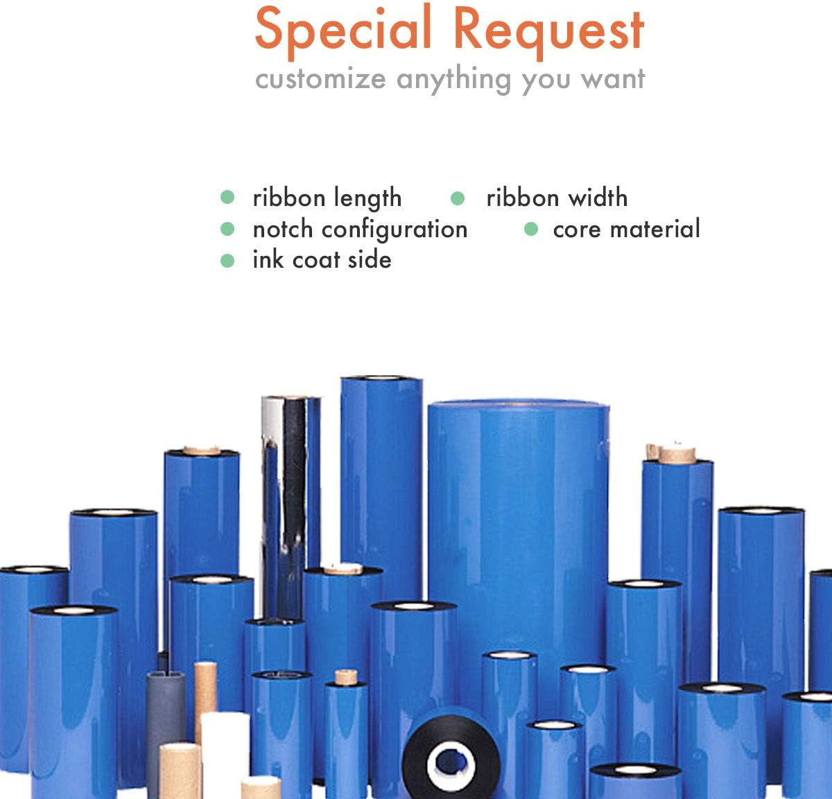 6 Rolls  4.33" X 243' (110Mm X 74M) Black Premium Resin-Enhanced Wax Thermal Transfer Ribbon Compatible with Zebra Gc420T, Gk420T, Gx420T, Gx430T, TLP2442, TLP2844, ZD220, Zd421T Printers