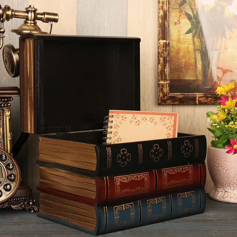 Simulation Book Storage Box European Retro Fake Book Ornament Decoration Office Book Model Photo Prop Book #CO