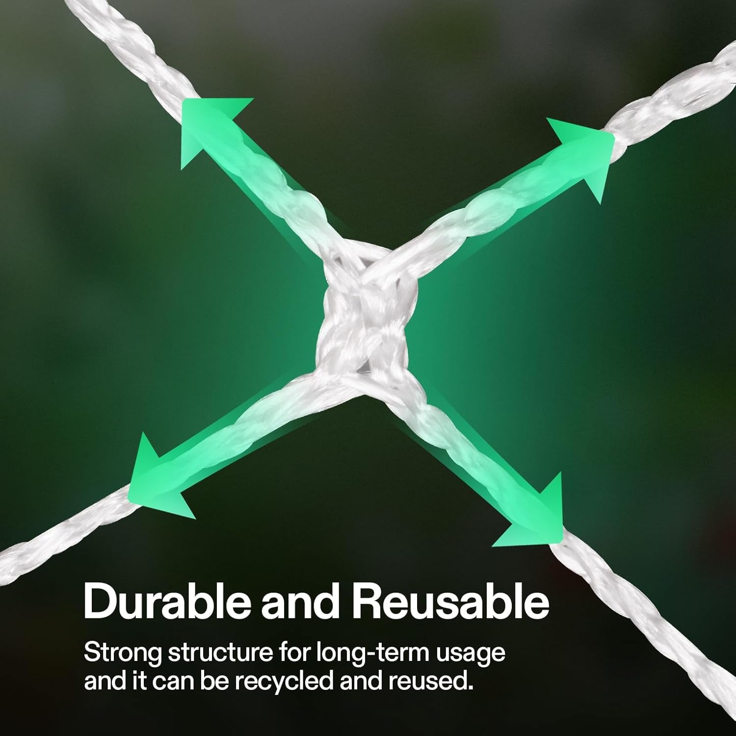 Heavy-Duty Polyester Plant Trellis Netting 5 X 15Ft, 1 Pack
