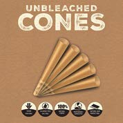 ZIG-ZAG 1 ¼-Inch Pre Rolled Cones - 50 Pack - Natural Unbleached Rolling Papers - Easy to Use & Convenient Bulk Pack- prerolled