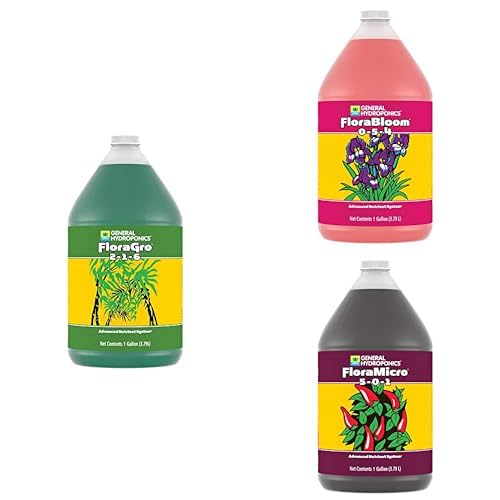 General Hydroponics FloraMicro 5-0-1, Use with FloraBloom & FloraGro For A Tailor-Made Nutrient Mix Ideal for Hydroponics, 1-Quart