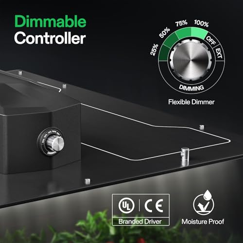 VIVOSUN VS2000 LED Grow Light with Full Spectrum Diodes & Brand Driver Dimmable Lights Sunlike for Seedling Veg & Bloom Plant Grow Lamps for 2x4/3x3 Grow Tent