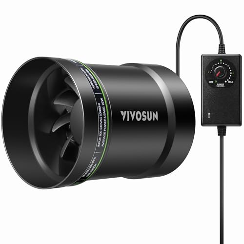 VIVOSUN 6 Inch Inline Duct Fan 240 CFM, HVAC Exhaust Ventilation Fan with Low Noise for Basements, Bathrooms, Kitchens and Attics, Silver