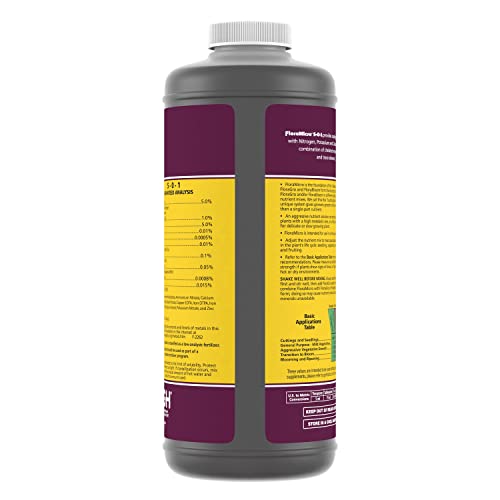 General Hydroponics FloraMicro 5-0-1, Use with FloraBloom & FloraGro For A Tailor-Made Nutrient Mix Ideal for Hydroponics, 1-Quart