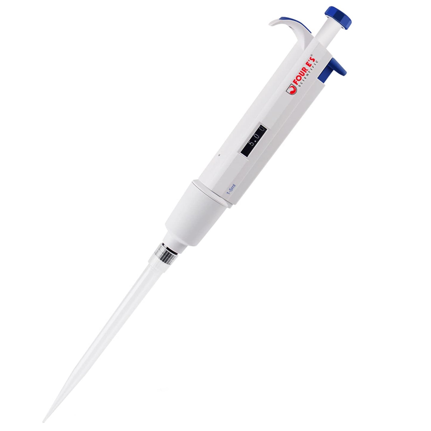 FOUR E'S SCIENTIFIC 100uL-1000uL High-Accurate Single-Channel Manual Adjustable Variable Volume Pipettes