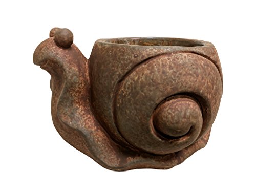 Classic Home and Garden Cement Buddies Animal Planter - Cute Desk Decoration - UV Coated Animal Vase w/Removable Drain Plug - Succulent Planter for Indoor/Outdoor Use (Bird Planter, Rust, Large)