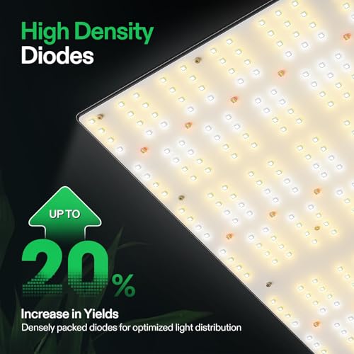VIVOSUN VS2000 LED Grow Light with Full Spectrum Diodes & Brand Driver Dimmable Lights Sunlike for Seedling Veg & Bloom Plant Grow Lamps for 2x4/3x3 Grow Tent