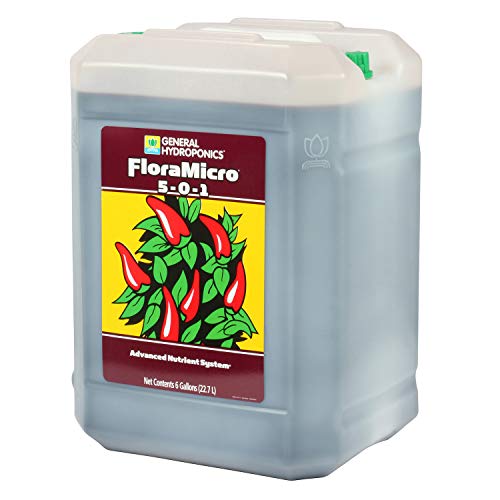 General Hydroponics FloraMicro 5-0-1, Use with FloraBloom & FloraGro For A Tailor-Made Nutrient Mix Ideal for Hydroponics, 1-Quart