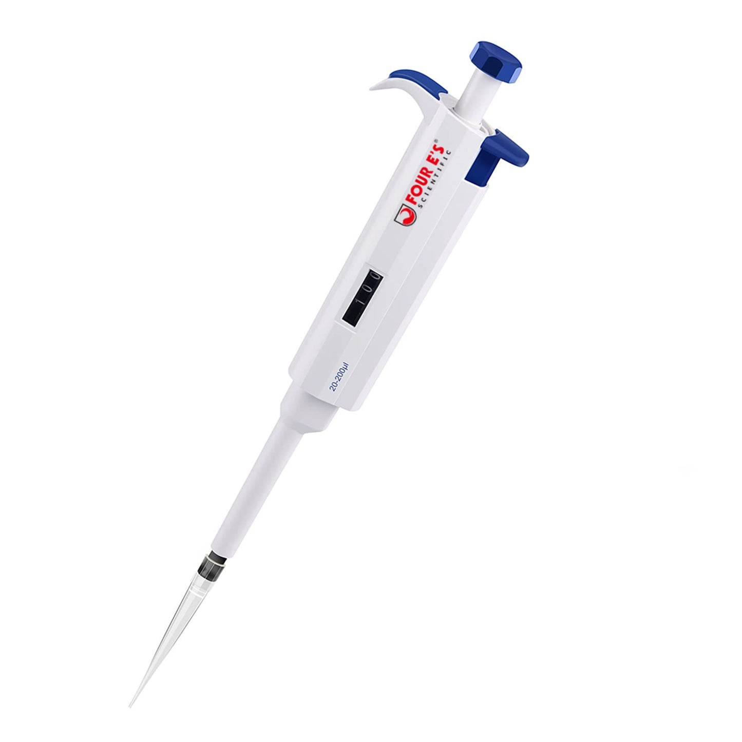 FOUR E'S SCIENTIFIC 100uL-1000uL High-Accurate Single-Channel Manual Adjustable Variable Volume Pipettes