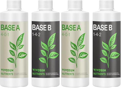 VIVOSUN Base A and B Liquid Nutrients, Size and Pack Options
