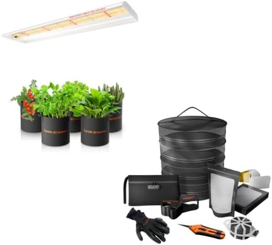 Spider Farmer Cost-Effective 9-in-1 Plant Grow Tools Kit and SF300 LED Grow Lights Sunlike Full Spectrum Plant Grow Light