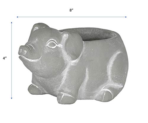 Classic Home and Garden Cement Buddies Animal Planter - Cute Desk Decoration - UV Coated Animal Vase w/Removable Drain Plug - Succulent Planter for Indoor/Outdoor Use (Bird Planter, Rust, Large)