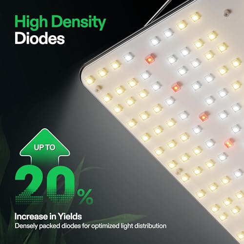 VIVOSUN VS2000 LED Grow Light with Full Spectrum Diodes & Brand Driver Dimmable Lights Sunlike for Seedling Veg & Bloom Plant Grow Lamps for 2x4/3x3 Grow Tent