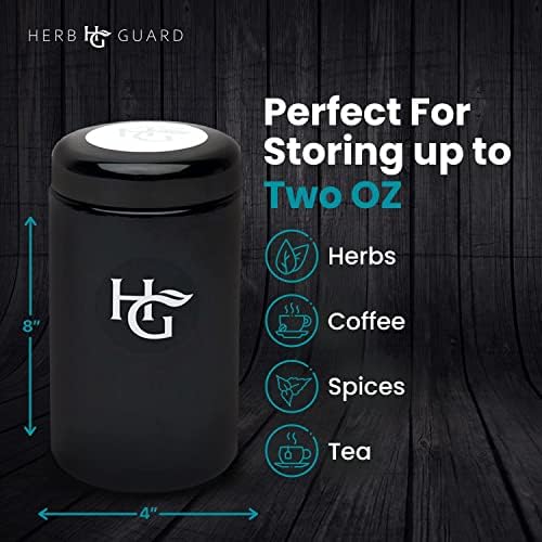 Herb Guard Auto-Cure Smart Jar and Vacuum Seal Curing Jar with Built In Hygrometer (2 Liter) Curing Kit & Child Resistant Container Keeps Herbs and Serving Spices Fresh for Months