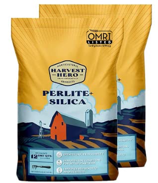 Perlite+ Silica, Superior Soil Amendment That Promotes Enhanced Plant Growth. Ideal for Potting Soil, Transplanting, and Hydroponic Systems, OMRI Listed, 100% Organic (24 QT)