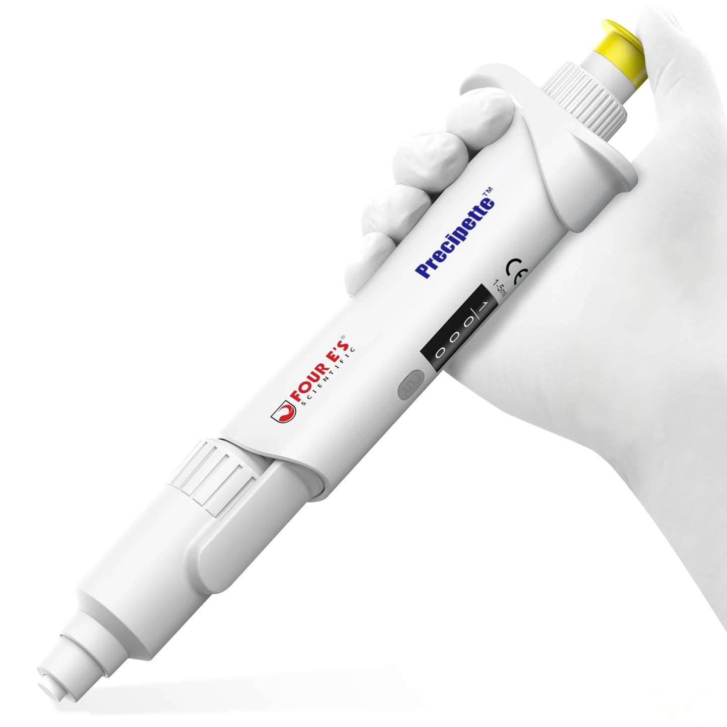 FOUR E'S SCIENTIFIC 20-200μL Pipette, Professional Single-Channel Pipettor Lightweight High Accurate Adjustable Variable Volume Micro Pipette with Calibration Certificate (Model LH0301006)