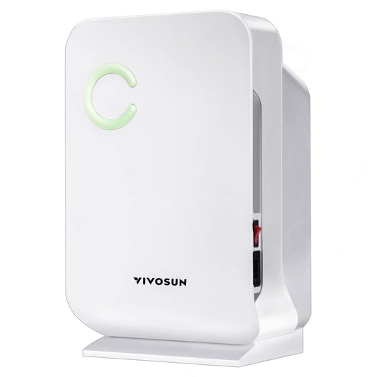 VIVOSUN Electric Mini Dehumidifier, Ultra-Quiet Auto Defrost Dehumidifier with Timer, 2200ML Water Tank and Drain Hose for Basement or Closets, Bedrooms, Showers, and Other Small Rooms