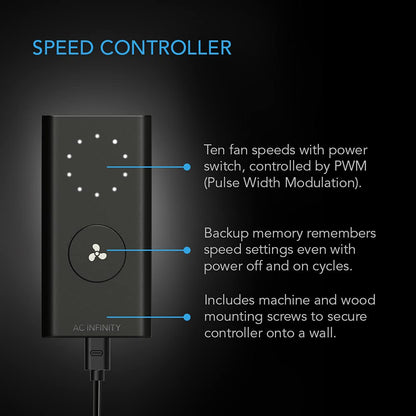 AC Infinity Inline Duct Fans with Controller Options