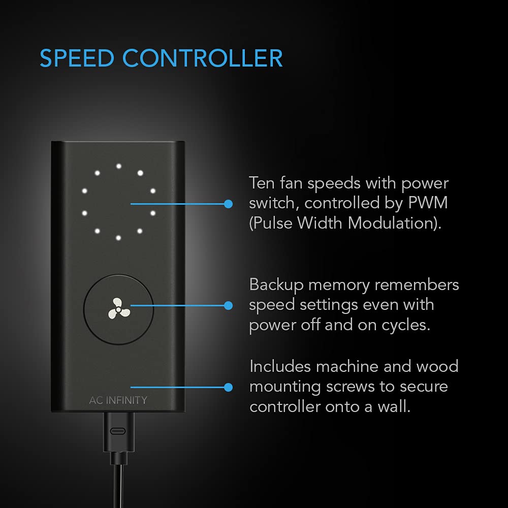 AC Infinity Inline Duct Fans with Controller Options