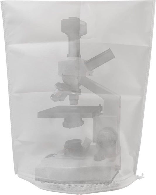 Microscope Dust Cover 15.5" x 18.5" (39.5cm x 48cm), White Fabric