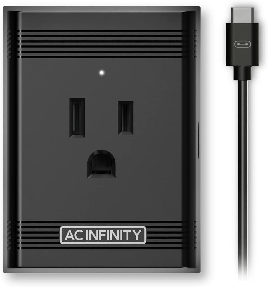 AC Infinity UIS Control Plug, Socket Adapter to Connect UIS Smart Controllers to Outlet Devices