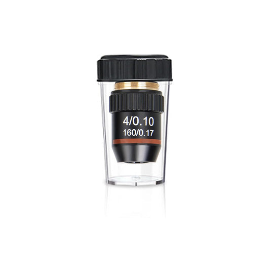 4X Objective Brass Achromatic 195 Objective Lens Clear Standard 20mm Thread Biological Microscope Objective Telescope Accessories