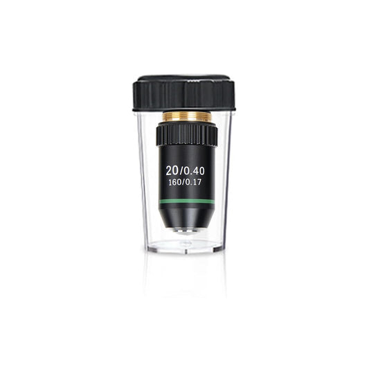 20X Objective Brass Achromatic 195 Objective Lens Clear Standard 20mm Thread Biological Microscope Objective Telescope Accessories